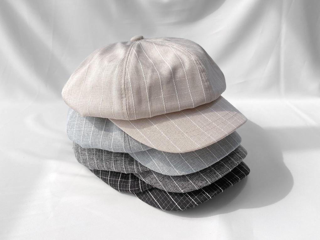 Women's Unisex Striped Boy Cap Ball Cap Hat Basic