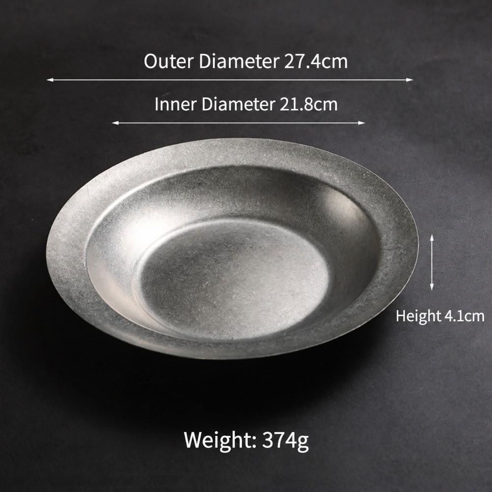 Frosted Dish Vintage Tableware Stackable Dessert Plate Set New Metal Dinner Plate Utensils