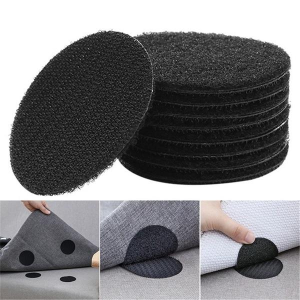 10pcs/set Non-marking Back Rubber Sofa Holder Multi-purpose Sheet Mat Non-slip Double-sided Magic Tape