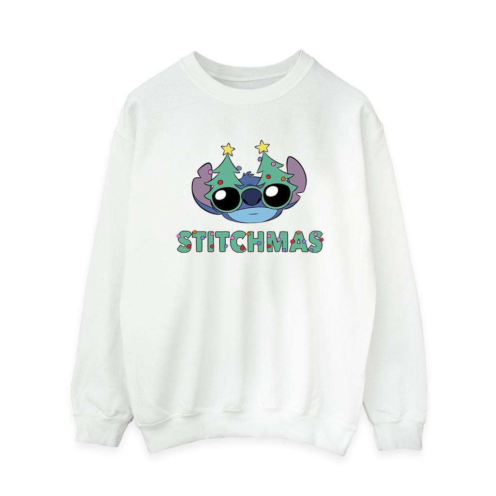 Disney Womens/Ladies Lilo & Stitch Stitchmas Glasses Sweatshirt