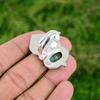 Natural Chrysocolla Gemstone Stackable Bird Adjustable Ring 925 Sterling Silver