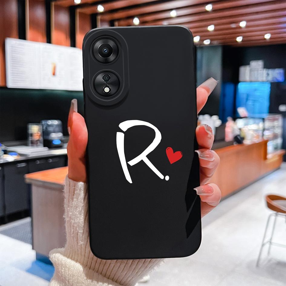 Чехол для Oppo A58 A57 A56 A55 A54 A53 A52 Чехол для телефона Популярный парный узор с буквами Высококачественный противоударный силиконовый защитный корпус для Oppo Shell