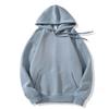 Unisex Long Sleeve Hooded Sweatshirt 350g Cotton Silk Blend Drop Shoulder Women's Blank Edition