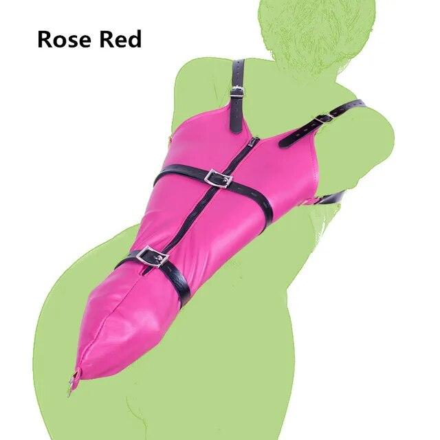 Arm Behind Back Armbinder Restraints Leather Zipper Handcuffs Sex Toys for Men Women Fetish Bdsm Bondage Slave Role Play Flirt