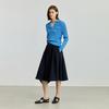 LILY navy blue umbrella skirt A-line skirt