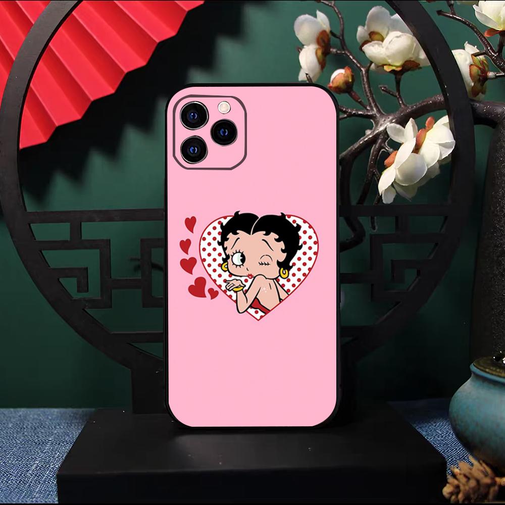 Чехол Betty Beautiful B-boop для iPhone 17 Pro Max 16 15 14 Pro Max 13 11 X Xs Xr 8 7Plus Силиконовая крышка