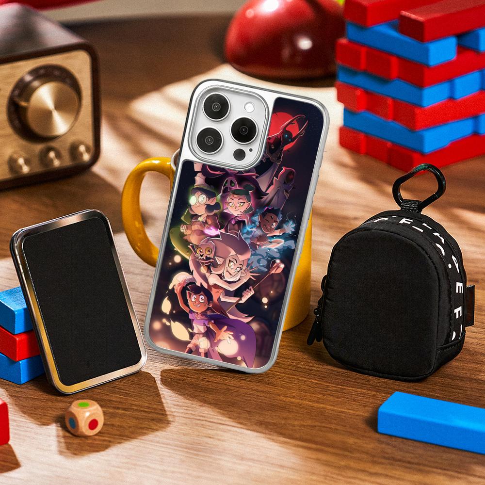Super Hot The Owl Houses cartoon Phone Case for iPhone 16 15 14 13 12 11 Pro Max Sheepskin Silver-edged protective case
