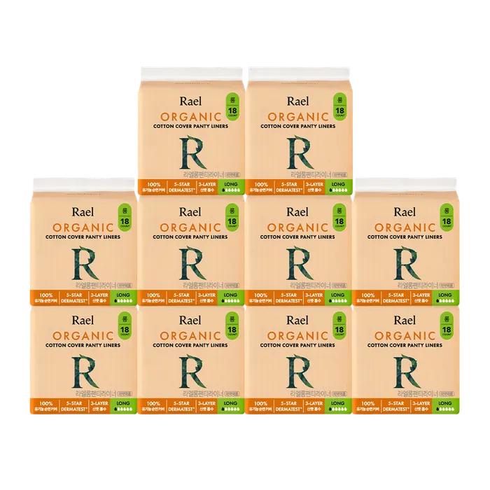 Rael Organic Cotton Cover Panty Liners 10 Packs (Regular/Long/Super Long)