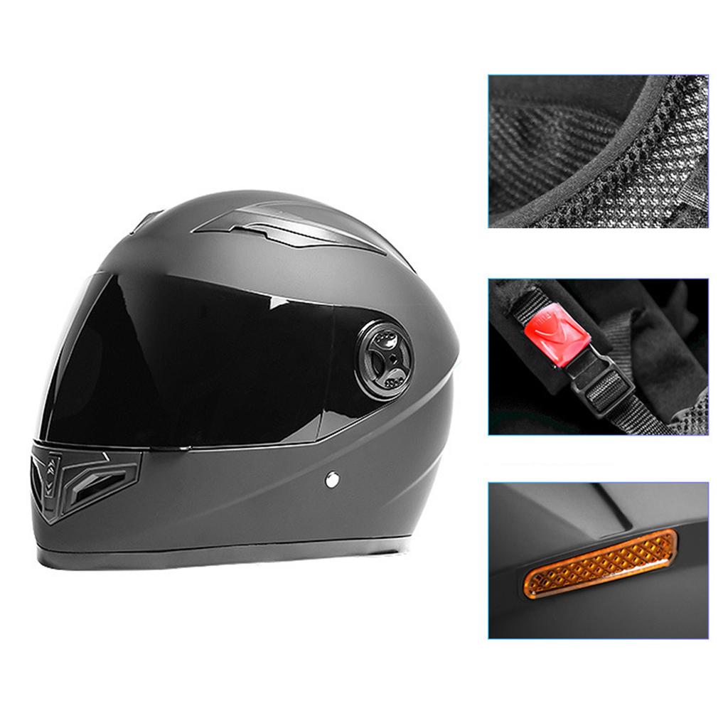 Motorcycle Helmet Full Face Breathable Anti Fog Glass Shockproof Soft Lining Winter Motorcycle Helmet