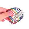Stainless Steel Wire Keychain Keyring Circle Rope Cable Loop Screw Lock Gadget