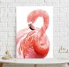 Плакат с розовым фламинго
