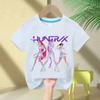 Children's Clothing Fashion Cartoon Print Short-sleeved Top Casual Loose T-Shirts Girls