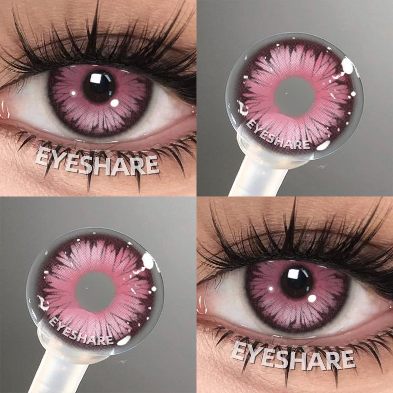 Eyeshare 1 пара розовых контактных линз для косплея, линзы для глаз, линзы для аниме, линзы для аниме-аксессуаров, фиолетовые линзы, красные линзы