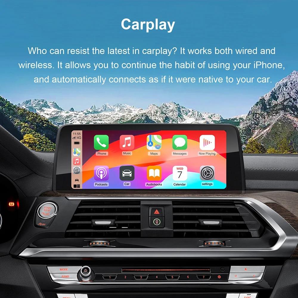 CARABC Беспроводной CarPlay для BMW F10 F01 X5 E70 X3 F25 F30 F31 F20 F21 MINI NBT CIC Система Android Auto Модуль Интеграции OEM
