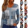 Женский топ с длинным рукавом и принтом, повседневная мода на выходные, тонкий кардиган, блузка