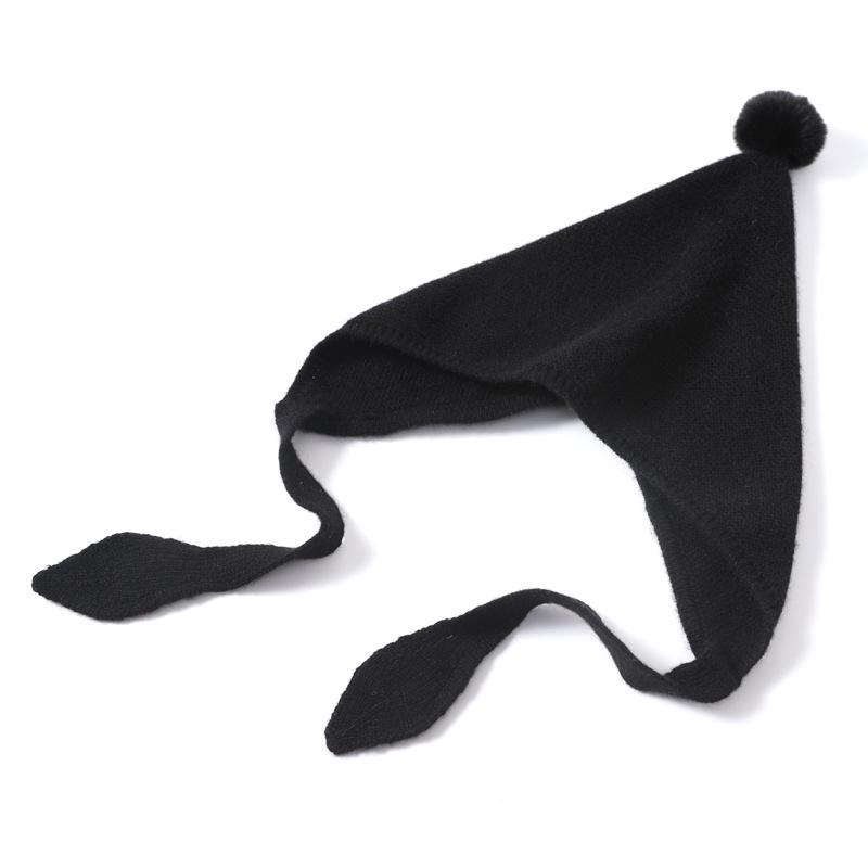 Вязаная кашемировая шапка для мальчиков и девочек: Теплая, симпатичная, ветрозащитная шапка с защитой ушей для осени и зимы.