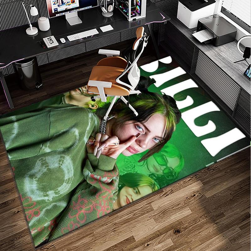 Коврик для пола, коврик под кресло, игровой ковер Bi-llie music Artwork Office, подходит для прихожей, спальни, гостиной, рабочего стола, праздничный подарок