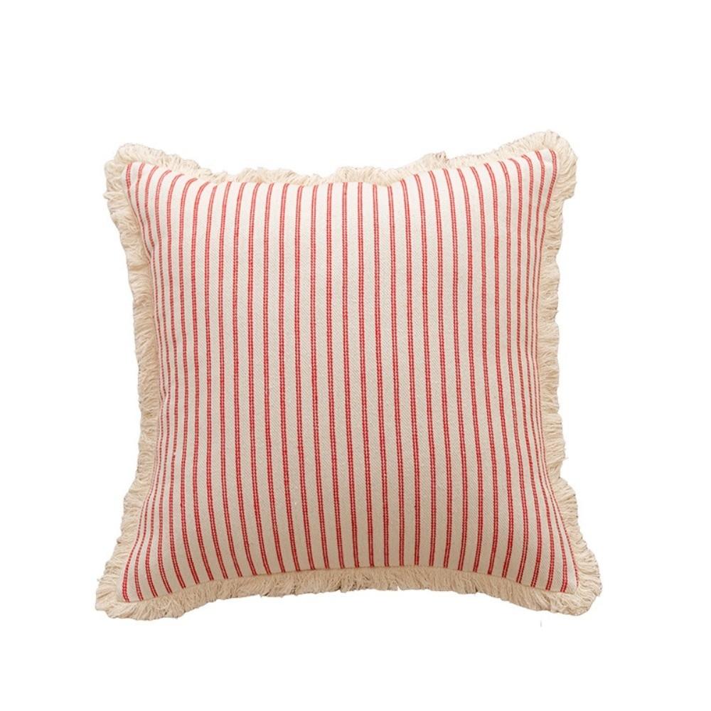 Linen Striped Throw Pillow Cover Nordic Style Cushion Cover Back Cushion Cover  Living Room