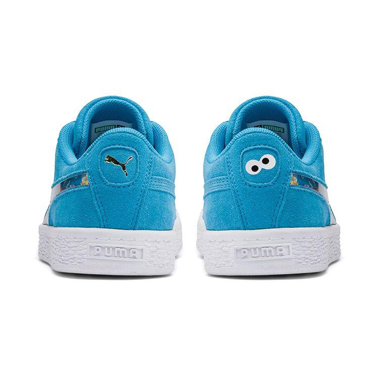 Puma Sesame Street X Suede Statement Casual Lightweight Low-Top Kids Sneakers Kids Sneakers Blue 370383-01