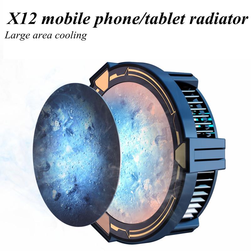 Портативный охлаждающий вентилятор для планшета X12, полупроводниковый портативный вентилятор для быстрого охлаждения, совместимый для