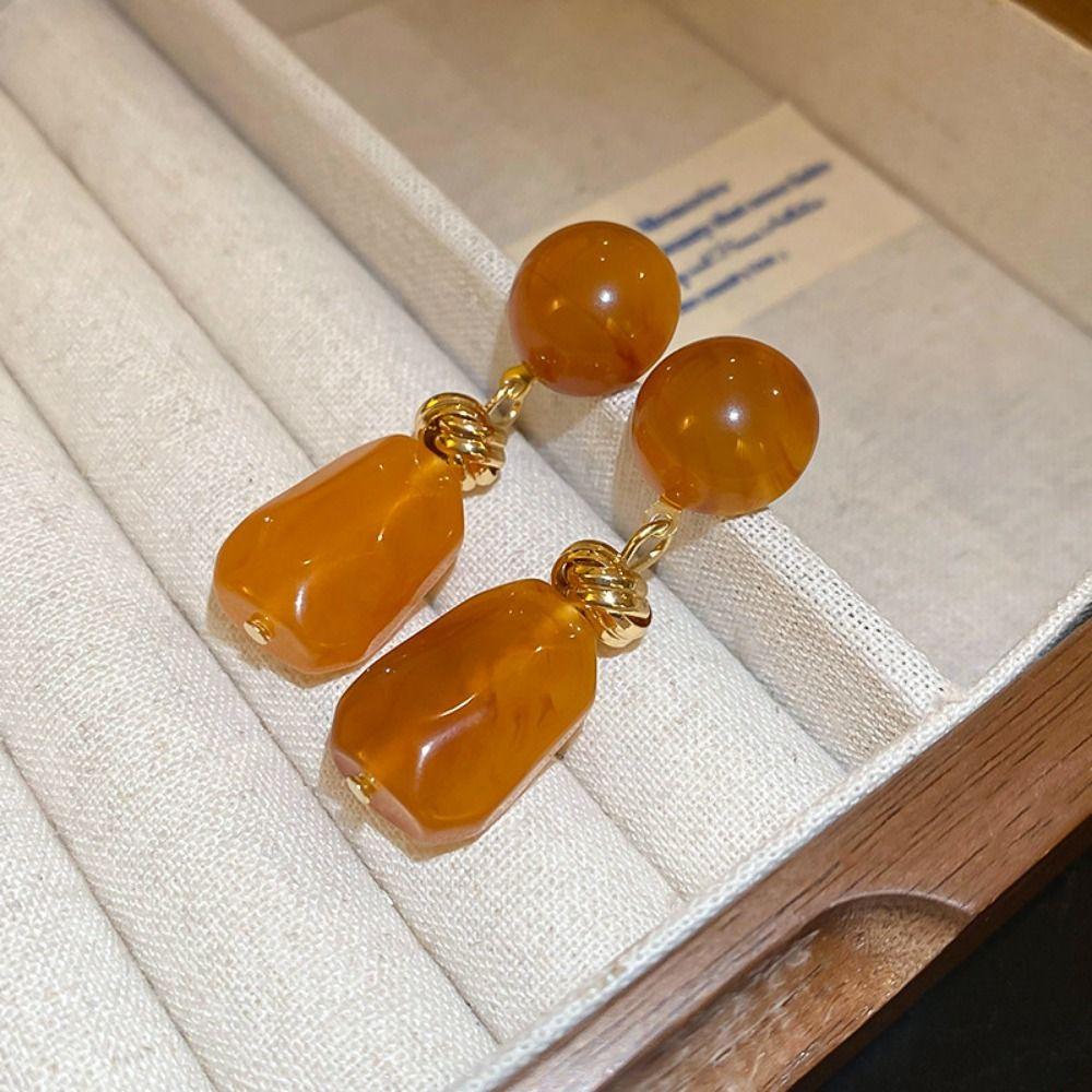 Элегантные длинные серьги-капли, французские винтажные украшения для ушей, повседневная одежда, серьги-гвоздики для женщин