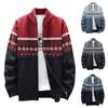 Men's Fall And Winter Casual Sweater Jacket Warm Knit Sweater Hooded Hoodie