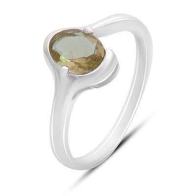 Серебряное кольцо с Султанит султанитом 1.167ct, вес изделия 2,37 гр (2171386)