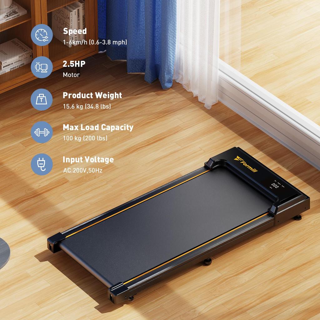 Treadmill iScooter 2.25HP Speed 1-6km/h Indoor Treadmill With LED Display Max Load 100Kg Black FT21