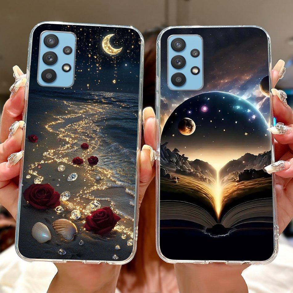 Для Samsung Galaxy A32 Крутой Чехол для Телефона с Рисунком Дракона и Тигра Для Samsung A32 4G 5G SM-A325F SM-A326B Мягкие Силиконовые TPU Чехлы