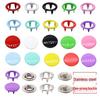 9,5 мм Цветные Пятизубцовые Кнопки-Защелки из Нержавеющей Стали для Детской Одежды