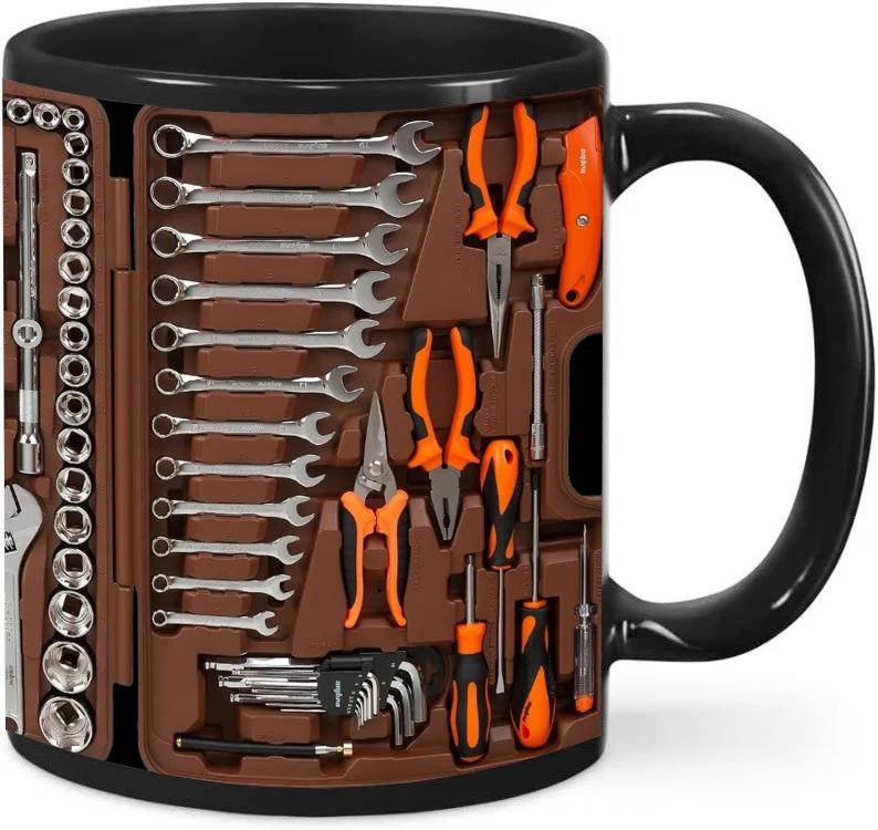 Multi Color Optional Tool Toolbox Ceramic Coffee Mug Coffee Cup Hardware Tool Set Cup Fun Gifts