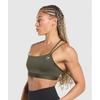Gymshark Спортивный бюстгальтер на одно плечо, утяжеленный, зеленый B8a5y Ecrv
