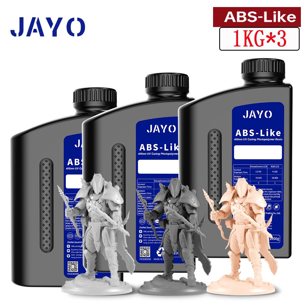 JAYO 3KG Water Washable Standard/ ABS Like Resin/ST PLUS 3D Printer Resin 405nm UV Standard Rapid Photopolymer Resin For LCD/DLP/SLA