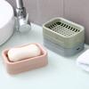 Bathroom Soap Box Double Layers Mesh Drainage Quick Drying Smooth Edge Solid Color Soap Holder Soap Tray Hotel Soap Organizer Home Bathroom KTY