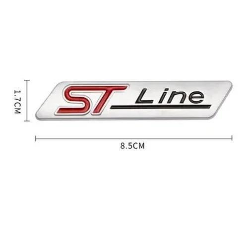 HUHI8 3D Metal ST Line Rear Trunk Badge Emblem Sider Fender Sticker for Ford Stline Focus Fiesta Mondeo Ecosport Kuga ESCAPE