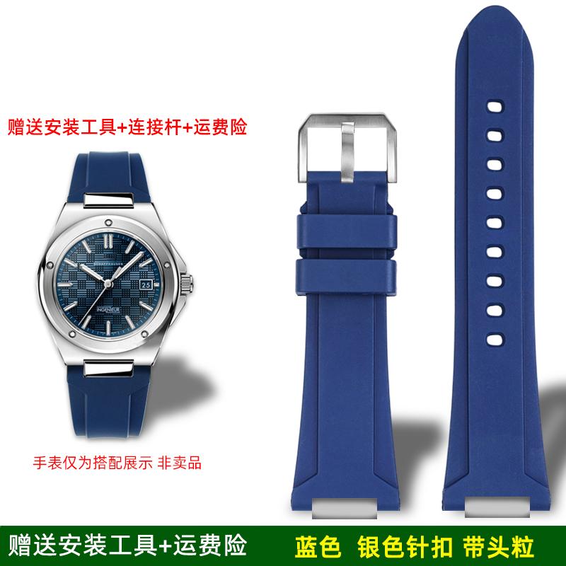 Для IWC Серия New Engineer IW328903 IW328901 IW328902 Фторкаучуковый Браслет для Часов Аксессуары Мужская водонепроницаемая Резиновая Цепочка для Часов