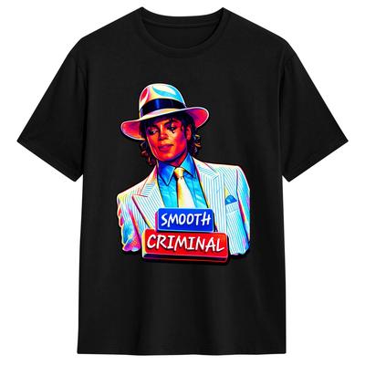 Хлопковая футболка Michael J Jackson Smooth Criminal Moonwalker для унисекс, летняя, винтажная, Харадзюку, больших размеров