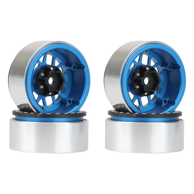 4PCS Metal 1.9 Beadlock Wheel Rim Hub for 1/10 RC Crawler Car Axial SCX10 90046 AXI03007 Traxxas TRX4 RC4WD D90 D110
