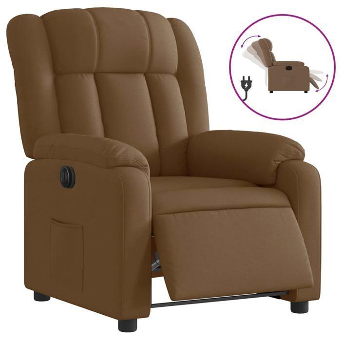 VidaXL Fauteuil Inclinable Électrique, Chaise de Relaxation avec Dossier, Siège avec Accoudoirs, Fauteuil TV de Salle de 3205296