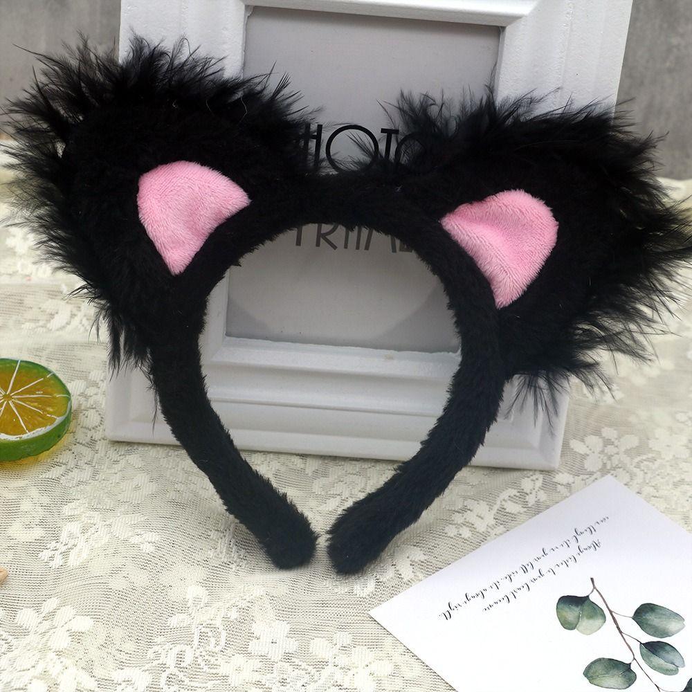 Costume Ears Hairband Plush Hair Hoops Cute Cat Ears Headband Easter