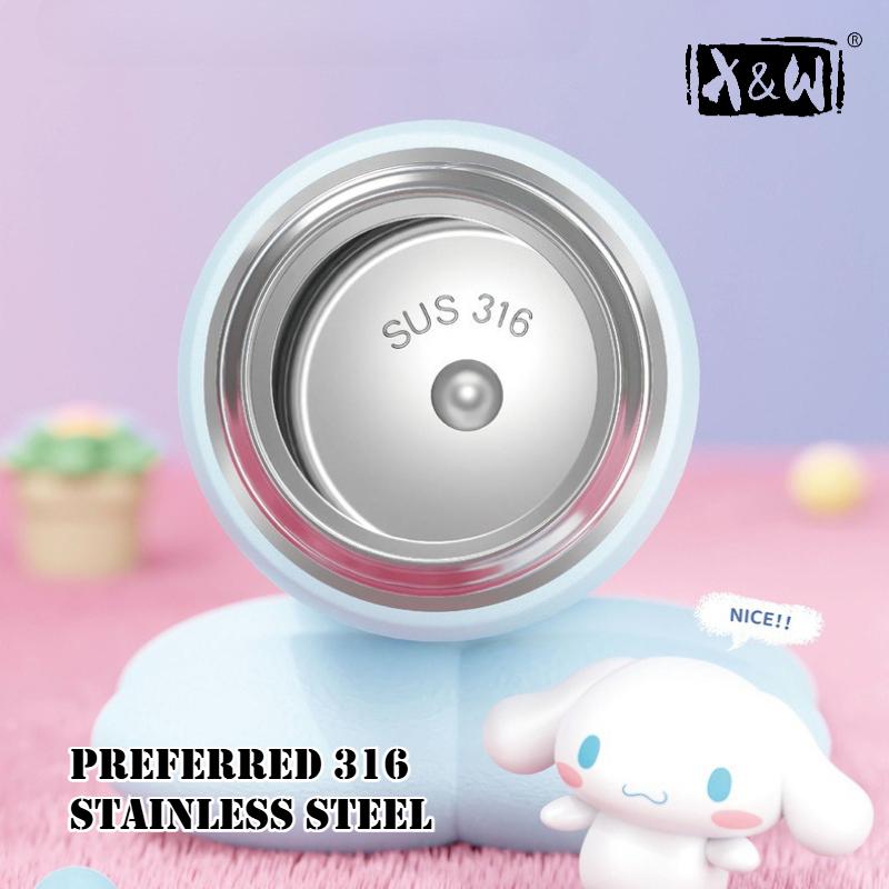 X&W 500 мл для Sanrio My Melody Термокружки Мультяшная Нержавеющая сталь Термос Студенческая Милая Изолированная Бутылка для воды Детская Кружка