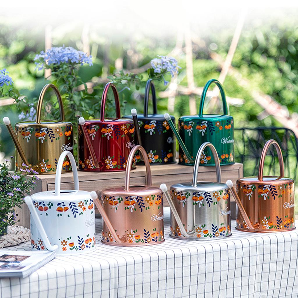 Лейка 1,3 л из нержавеющей стали с длинным носиком для комнатных и садовых растений