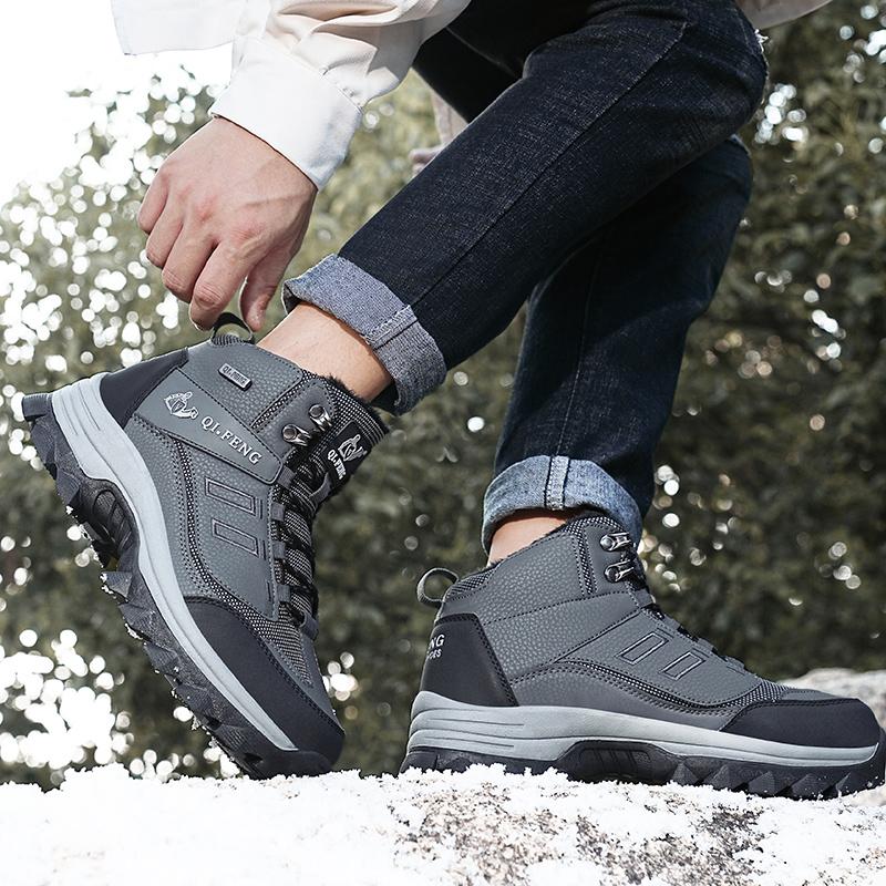 37-47 Модные теплые высокие бархатные хлопковые ботинки для альпинизма, походные ботинки для снегоступов