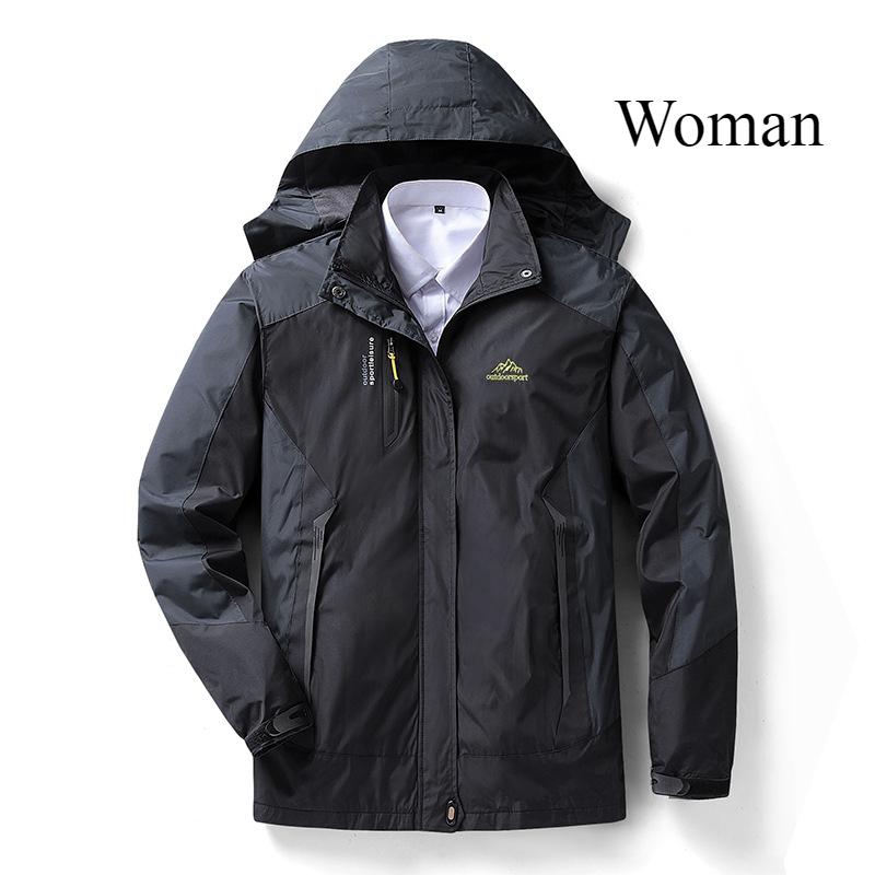 Уличная куртка-хардшелл для пар Однослойная спортивная одежда для мужчин и женщин Тонкая ветрозащитная и водонепроницаемая Демисезонная длинная куртка