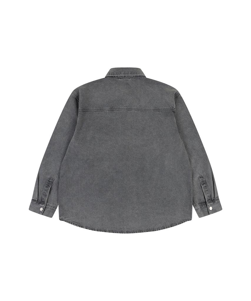 Lab101 Свободная джинсовая рубашка-куртка с эффектом stonewash (серый)