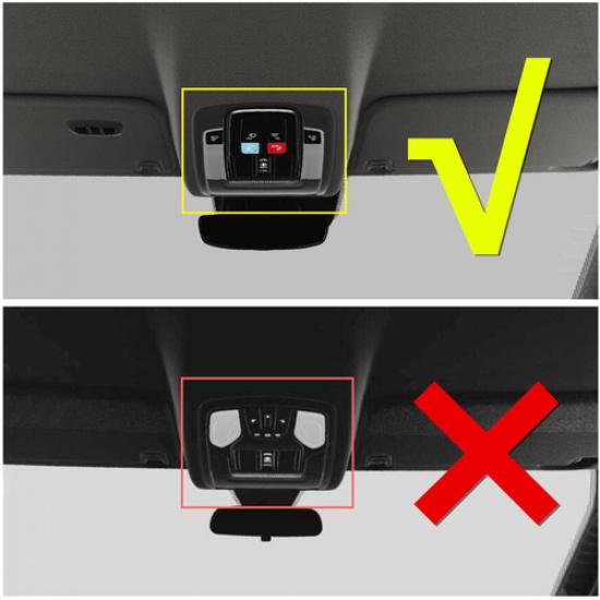 For -2024 Dodge Ram 3500/2500/1500 Chrome Roof Reading Lamp Light Cover Trim