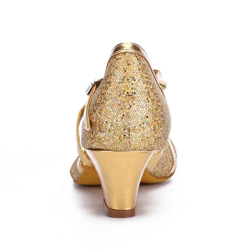 Fashion Women Latin Dance Shoes Waltz Tango Salsa Modern International Standard Dance Shoes Low Heel 4cm Soft Sole Indoor