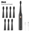 Clean Adult Black White Classic Acoustic Electric Toothbrush Adult 5-gear Mode USB Charging IPX7 Waterproof Acoustic Electric