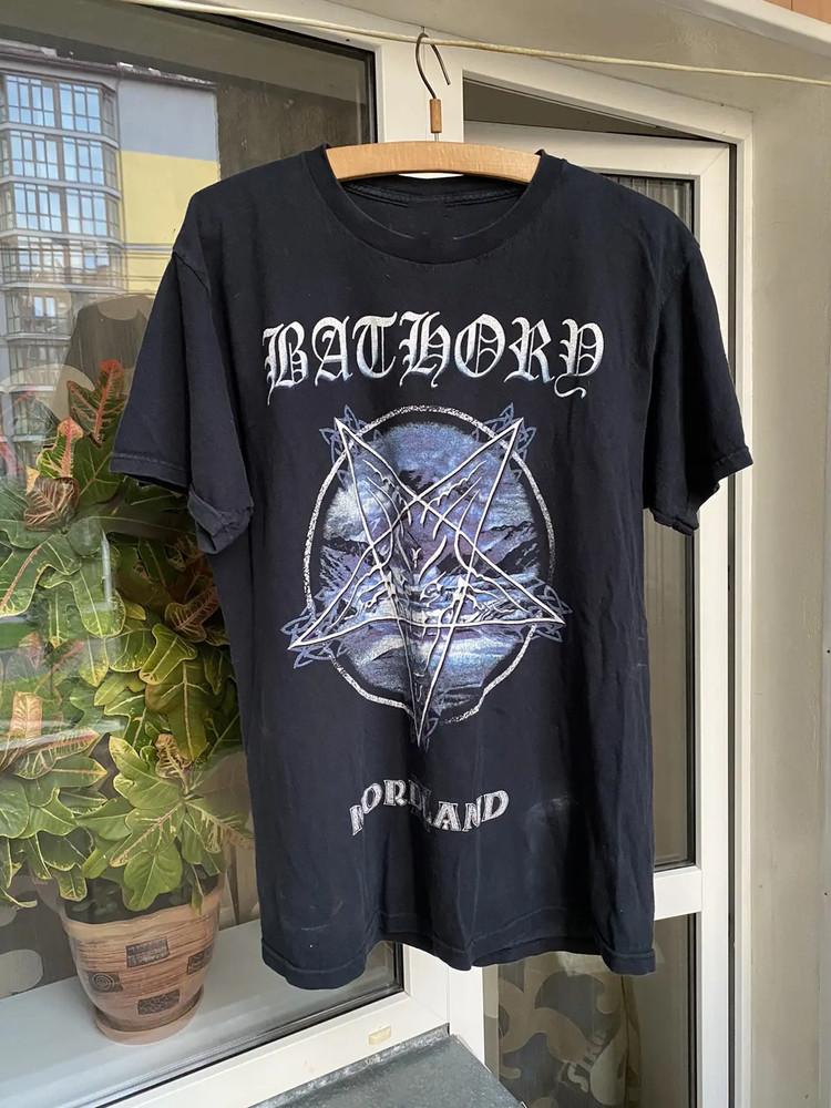 Редкая черная хлопковая футболка группы Bathory, тяжелый хлопок, подарок для фаната, PP869, унисекс