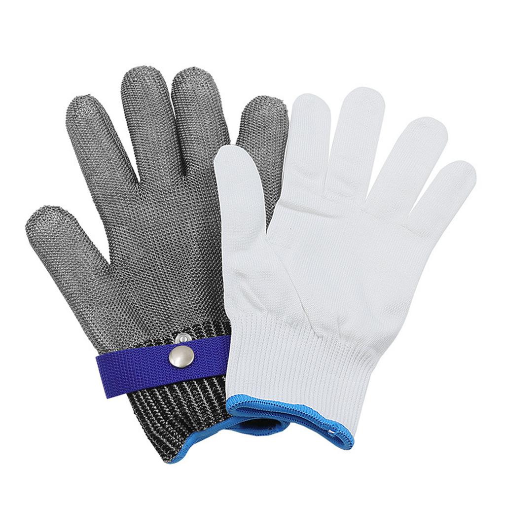 Cut Resistant Gloves Hand Protection Comfortable Breathable Stainless Steel and Nylon Gloves for Butcher Electric Saw